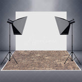 Aperturee - Aperturee Brown Soil Sand Gravel Pattern Rubber Floor Mat